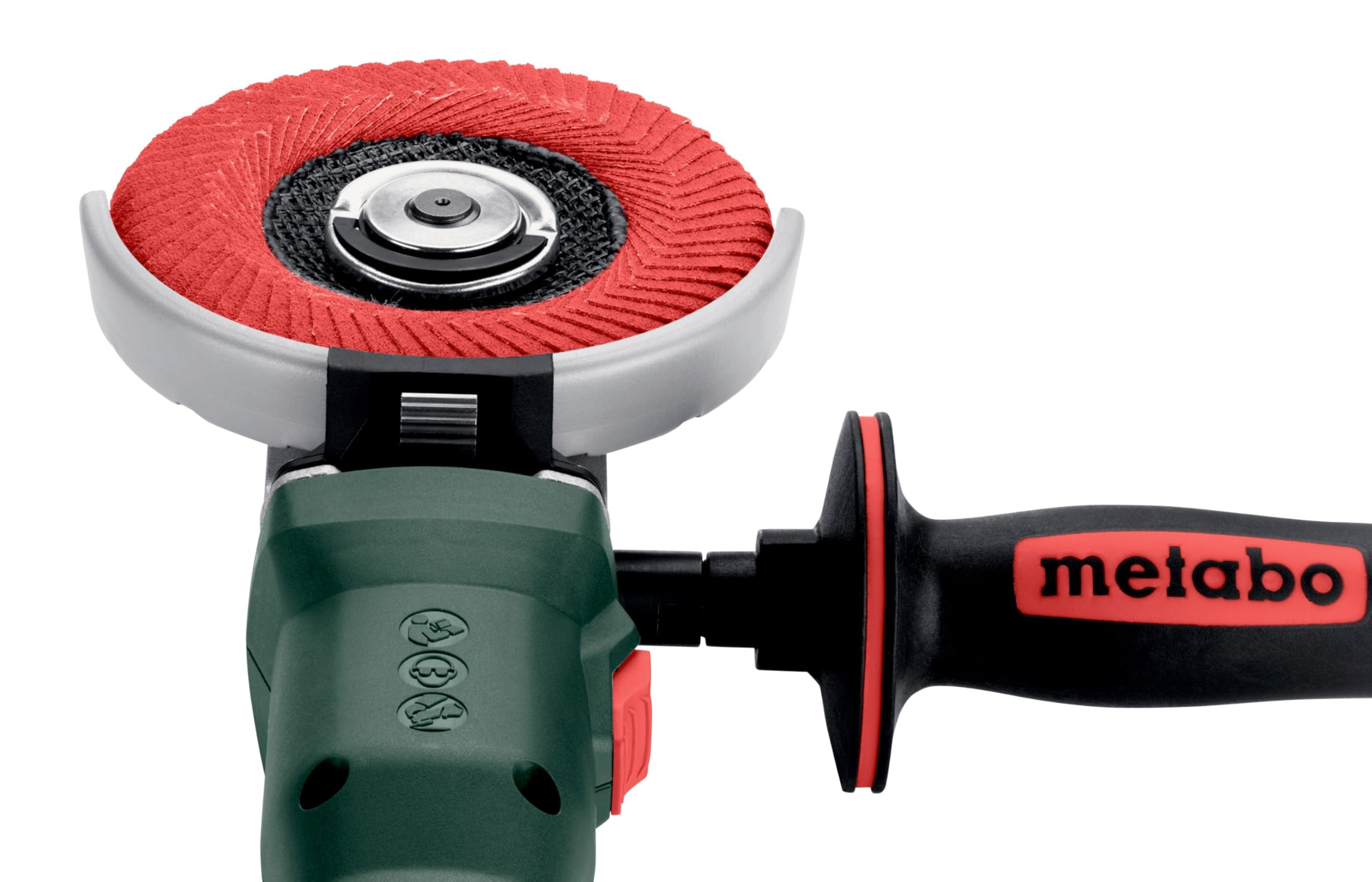 metabo WVBF 18 LTX BL 15-125 Quick, Amoladora de Cabeza Plana 18V, 125 mm | Sin batería ni cargador, motor sin escobillas 1500W, para ángulos de 43°, en metaBOX, compatible con sistema CAS de 18 V