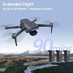 3-Axis Gimbal GPS Drone with 4K Camera, 90 Min Long Flight Time,3280 FT Long Control Range, Auto Return