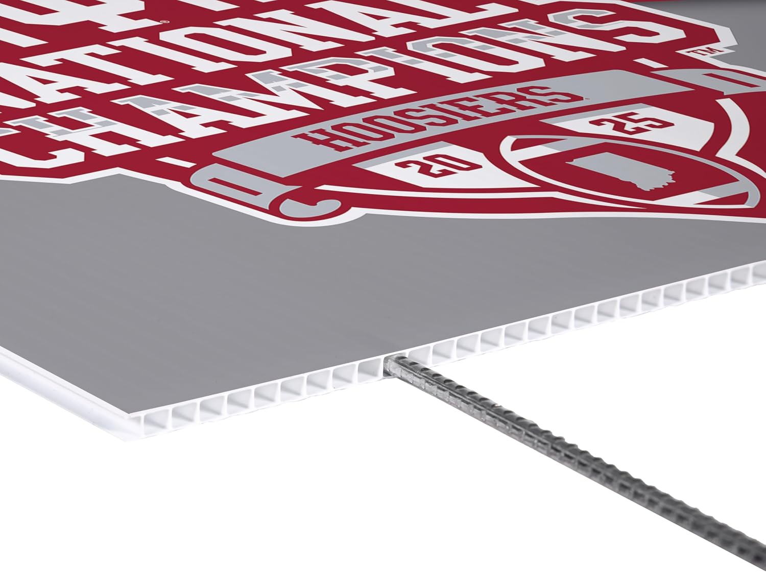 NCAA Indiana University Yard Sign, CFP National Champions 2025-26, Outdoor Coroplast College Yard Signs with Stakes 18x24, Collegiate Sports Fans Welcome Signs for Lawn