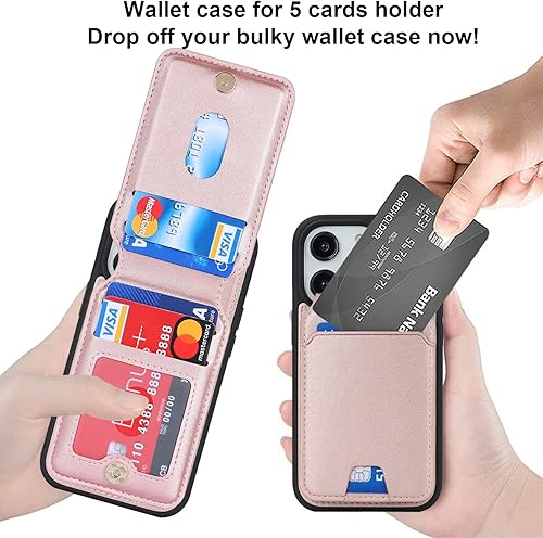 Miniatura 9 de Havaya Magsafe - Funda tipo cartera para iPhone 14 Pro, compatible con iPhone 14 Pro, funda tipo cartera para hombre, con tarjetero y tapa, funda de