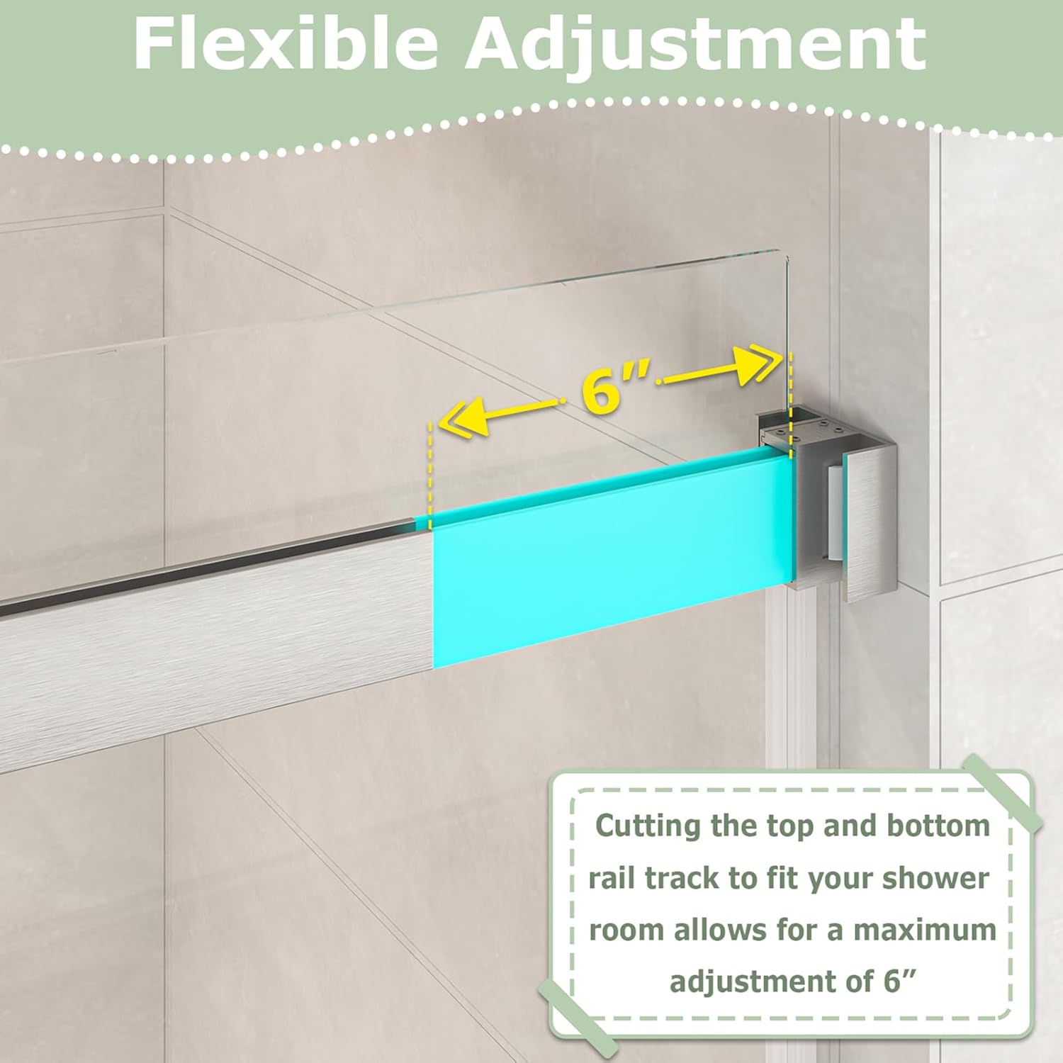 55"-60" W x 60" H Frameless Bathtub Shower Door, Double Sliding Shower Door,5/16"(8mm) Clear Tempered Glass,Easy Sliding Tub Shower Door with Explosion-Proof Film (Brushed Nickel 60" Wx60 H)