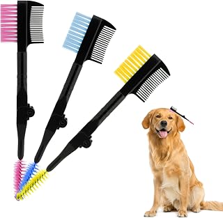 3 Pcs Eye and Tear Stain Grooming Combs - Removing Crust, Mucus, and Fleas for Pets
