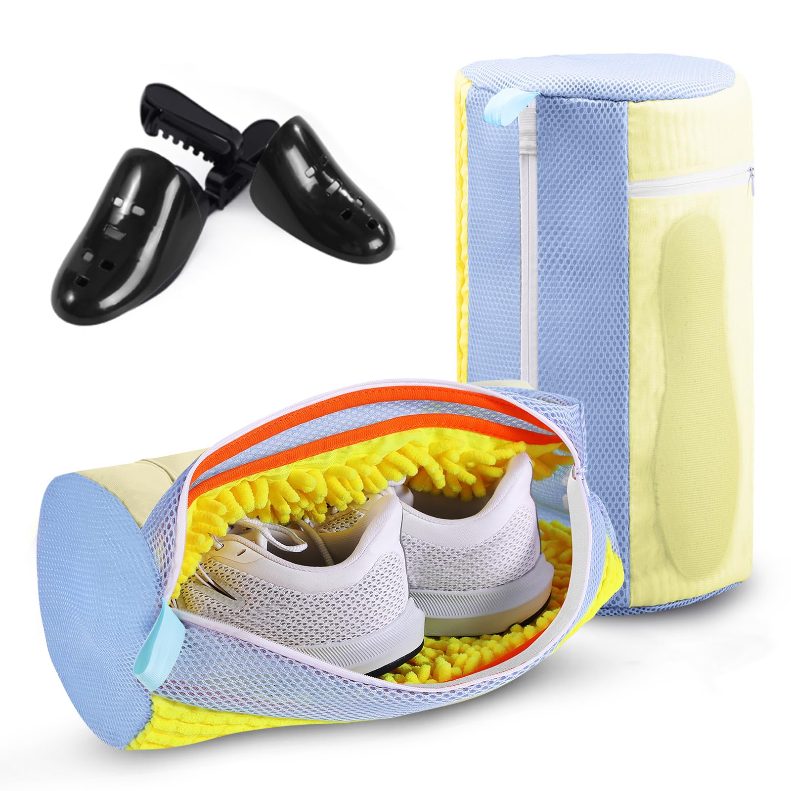 M-Better 2Pcs Laundry Bag Shoe Washing Machine Bag, Yellow