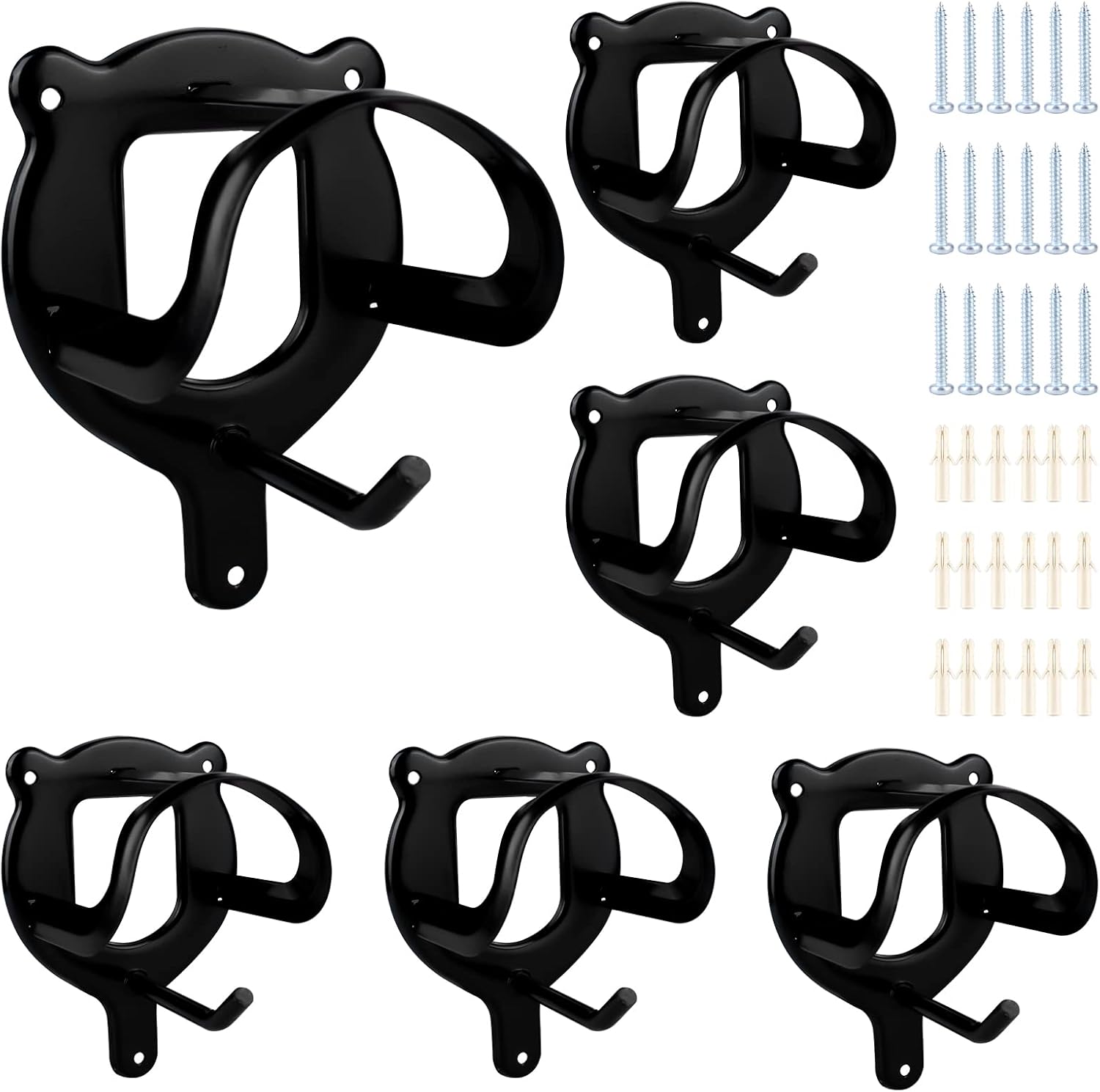 Gotida Horse Bridle Rack 6 Pcs Bridle Hooks, Bridle Bracket with Tubes