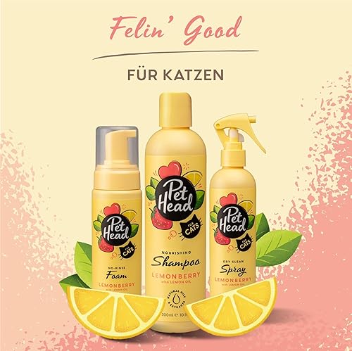 Miniatura 6 de Pet Head Felin' Good Cat Shampoo | Aroma afrutado | Champú para gatos malolientes | Nutritivo y desodorante | Vegano | Seguro para Lick | Fórmula