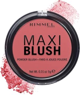 Rimmel London Maxi Blush Powder Wild Card 003 - Highly Pigmented, Lightweight, Buildable & Blendable for All-Day Cheek Glow
