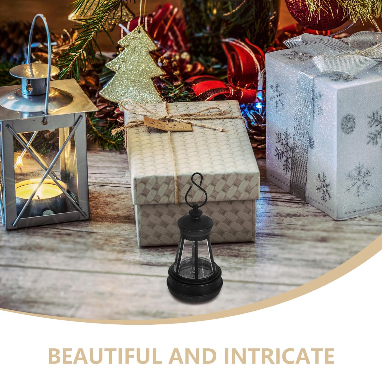 POPETPOP Outdoor Solar Lantern Animal Lantern with Resin Design Hanging Garden Solar Lights for Decorative Ambient Lighting Waterproof Garden Lamp for Patio and Yard - Image 2