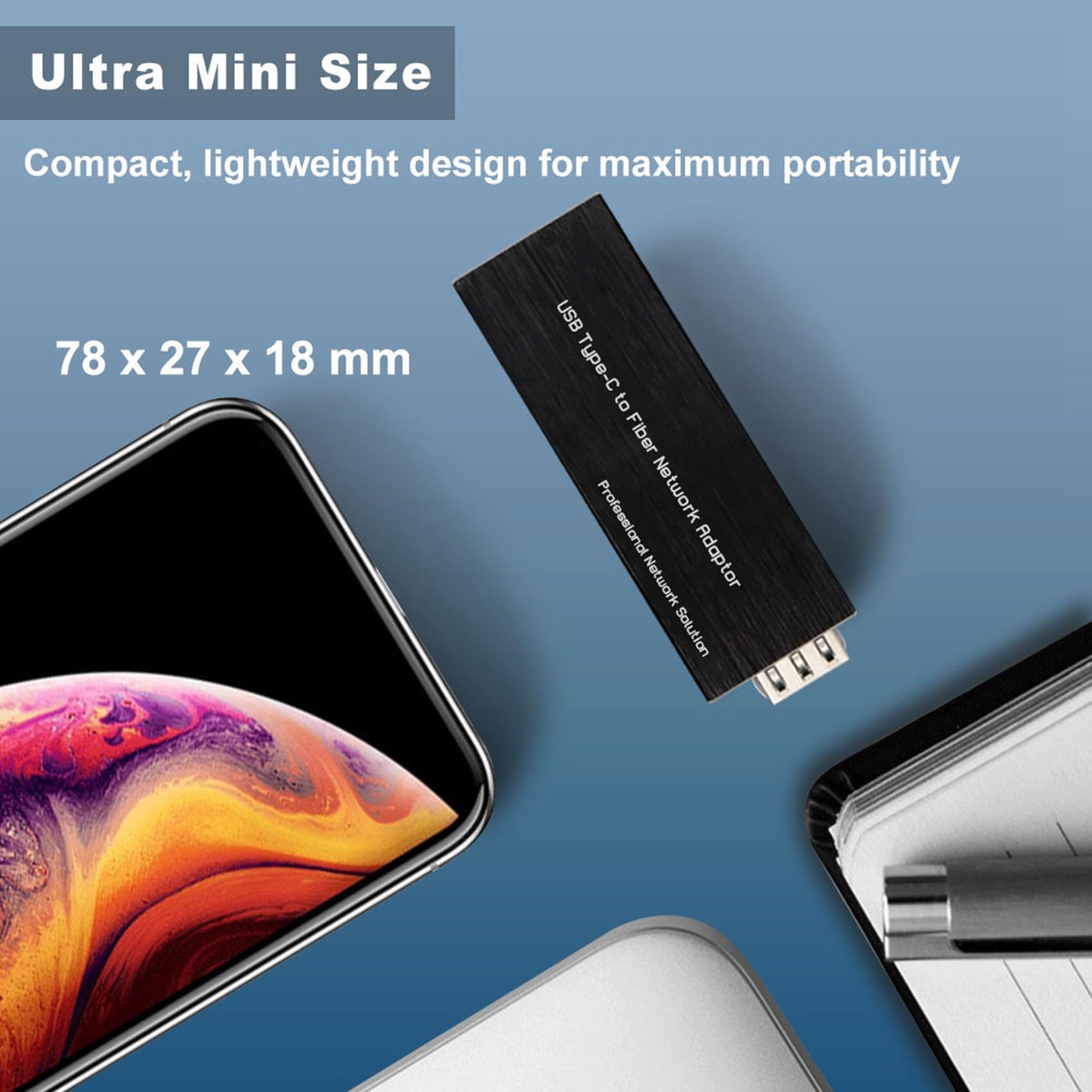 2X Gigabit USB-C vers Carte Réseau USB3.0 Type-C vers 100/1000Base-X