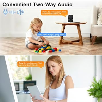 2K Security Camera Indoor - 5G&2.4G WiFi Cameras for Home Security, Pet/Dog/Baby Monitor with Phone APP 360Pan/Tilt, One-Tap Call 911, Al Motion Tracking, 24/7 Recording, Night Version