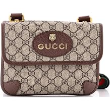 Pre-Loved Neo Vintage Flap Messenger GG Coated Canvas Small, Brown