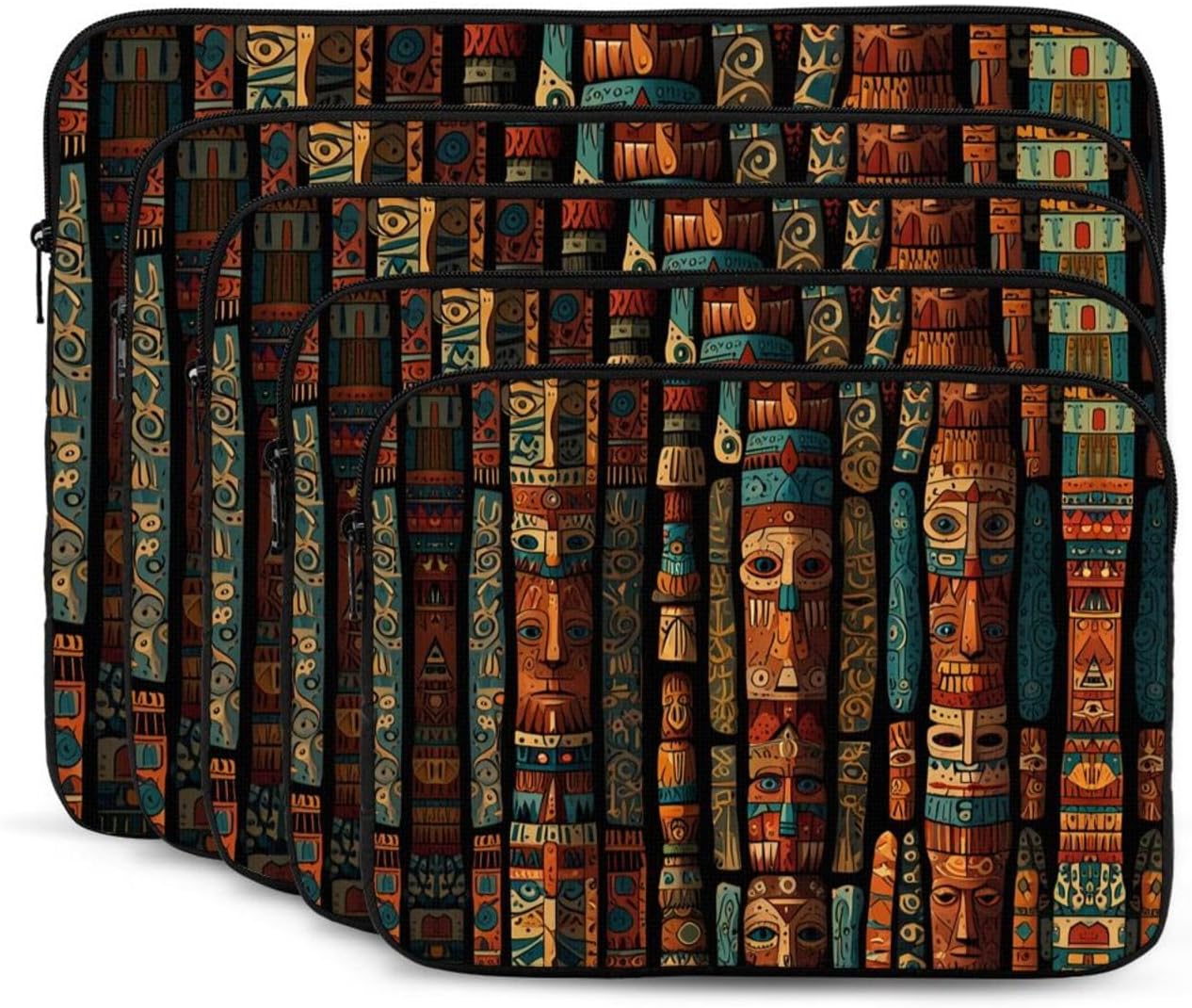 TotemRetro Pattern Totem Printed 17 inch Laptop Case, Business/Office Commuter Laptop Case image 2