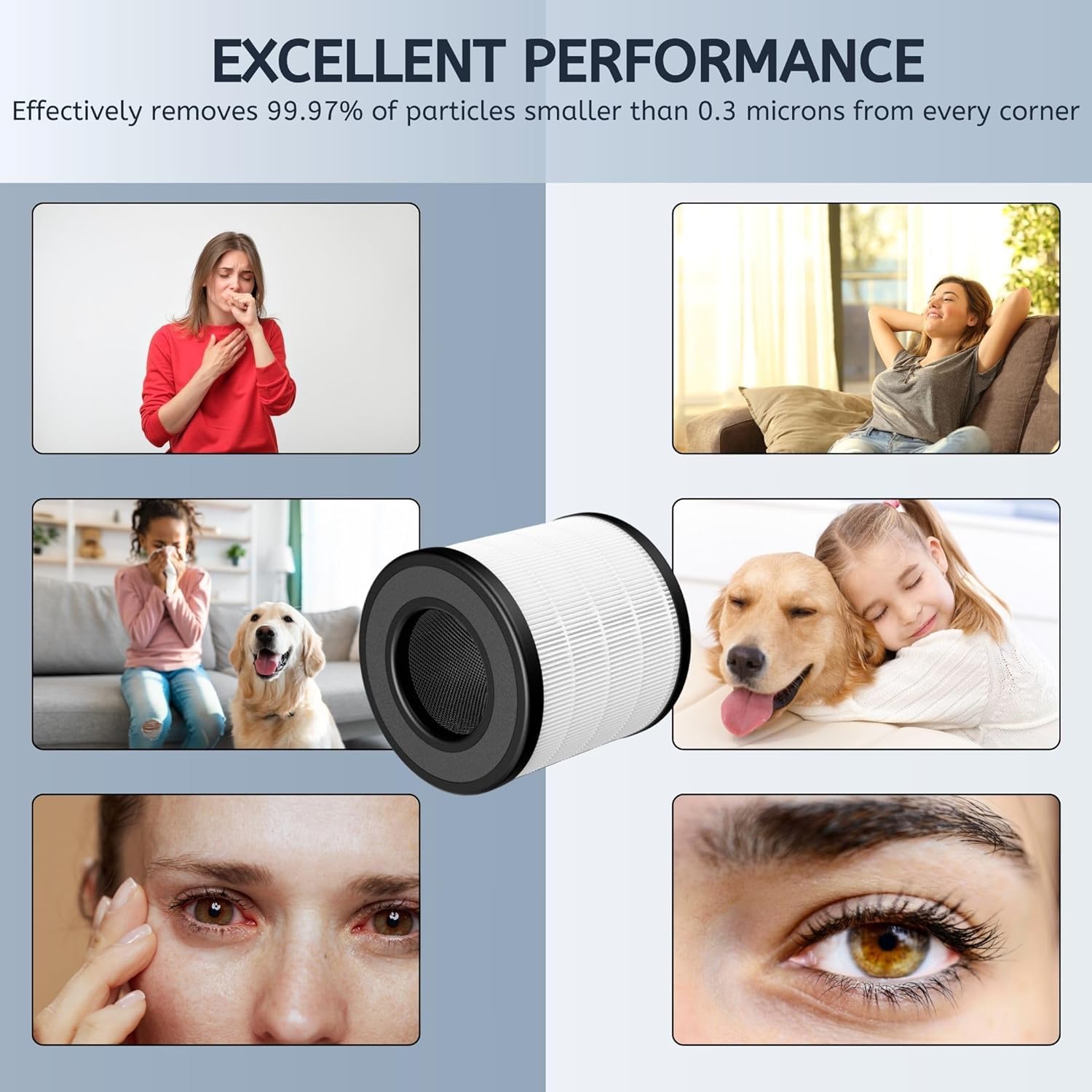 Nispira PU-P05/AC201B Replacement Filter Compatible with FULMINARE PU-P05 and Purivortex AC201B Air Clean Purifier 3-in-1 Activated Carbon, 3 Packs - Image 9