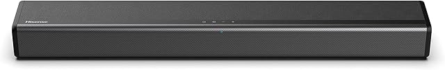 Hisense HS214 2.1Ch All- In-One 108W Soundbar with Built-In Subwoofer, Black, Compact Design, AUX, HDMI, USB, TV, PC Speaker
