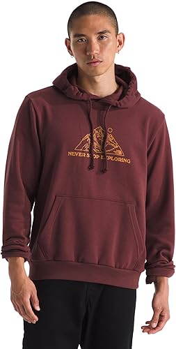 The North Face Men's Evolution TNF MTN Hoodie | 2 Piece Hood with Adjustable Drawcord, Kangaroo Hand Pocket, Ribbed Cuffs & Hem, Sumac, X-Large