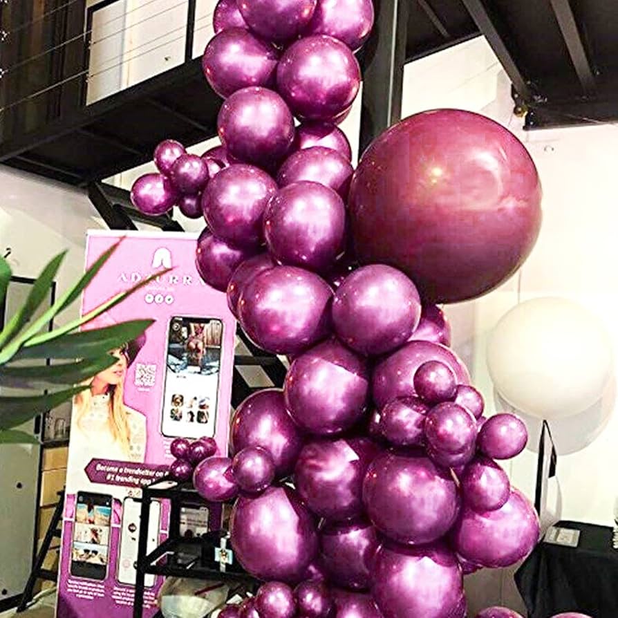 25 Luftballons In METALLIC Magenta – 30 Cm, Naturlatex, Für Geburtstag & Party