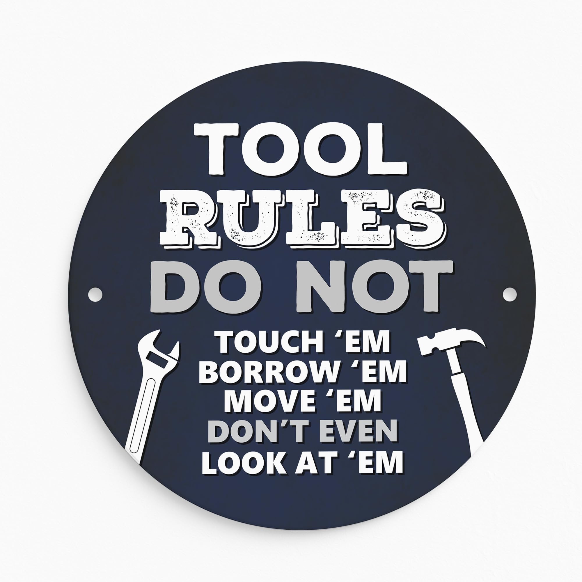 Red Ocean TOOL RULES Sign For Shed Plaque Funny Sign For DIY Enthusiast Garage Funny Gift Grandad Birthday Fathers Day Shed Dad Grandad Gifts Keepsake