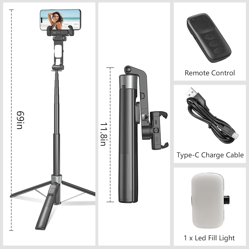 DMYWB 360° Face Tracking Selfie Stick Tripod – product photo 9 of 9