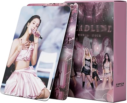 Blackpiink photocards 55pcs, Blackpiink Lomo Photo Album Cards | Blackpnk merchandise, as a birthday gift for fans pink