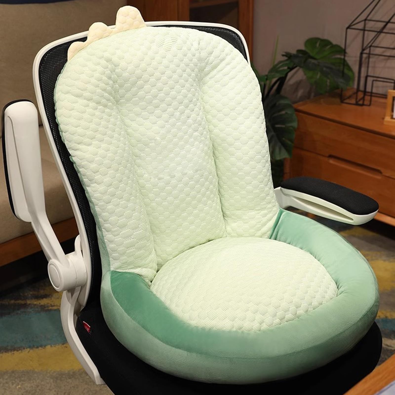 Cojin Lumbar Silla Oficina, Cojines para Sillas, Cojin Silla Oficina, Cojines de Silla de DiseñO Antideslizante con Respaldo Alto, Adecuados for Sillas, Sofás(Green)