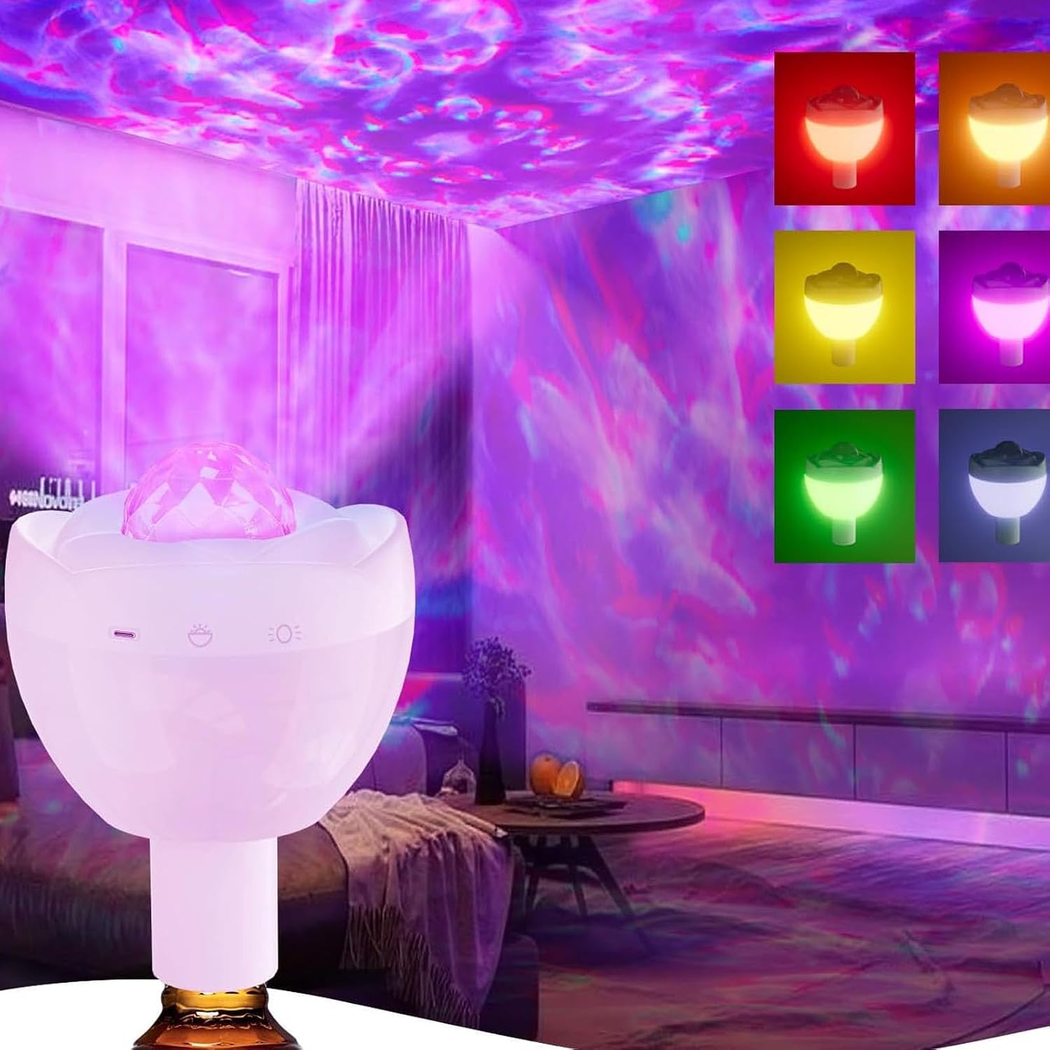 Garosa Cordless Wine Bottle Lamp 3 Color Temperature Stepless Dimmable USB Rechargeable RGB LED Light for Bar Restaurant Bedroom, Rechargeable Lamp with RGB Lighting