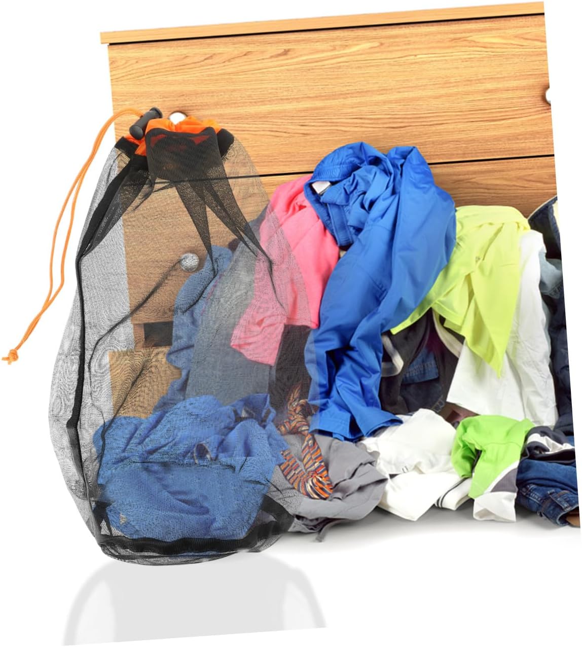 2pcs Lightweight Compression Stuff Sack Travel Bag for Clothes Mesh Drawstring Storage Bag Breathable Mesh for Duffle