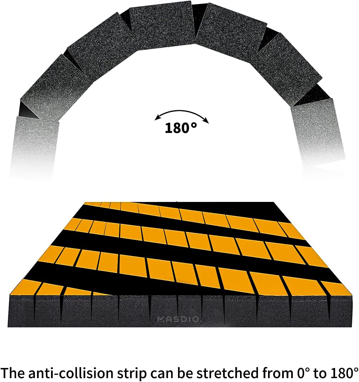 Garage Smith GWP06 Garage Wall Protector Foam Column Corner Guard - Reflective Edge Protector - Corner Edge and Bumper Guards (4-Pack, Black Yellow)