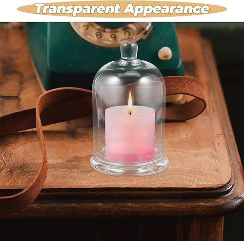 Miniatura 3 de Candelabro decorativo de cristal para huracanes Portavelas transparentes para velas de pilar Portavelas boho para centro de mesa Placa de vela para