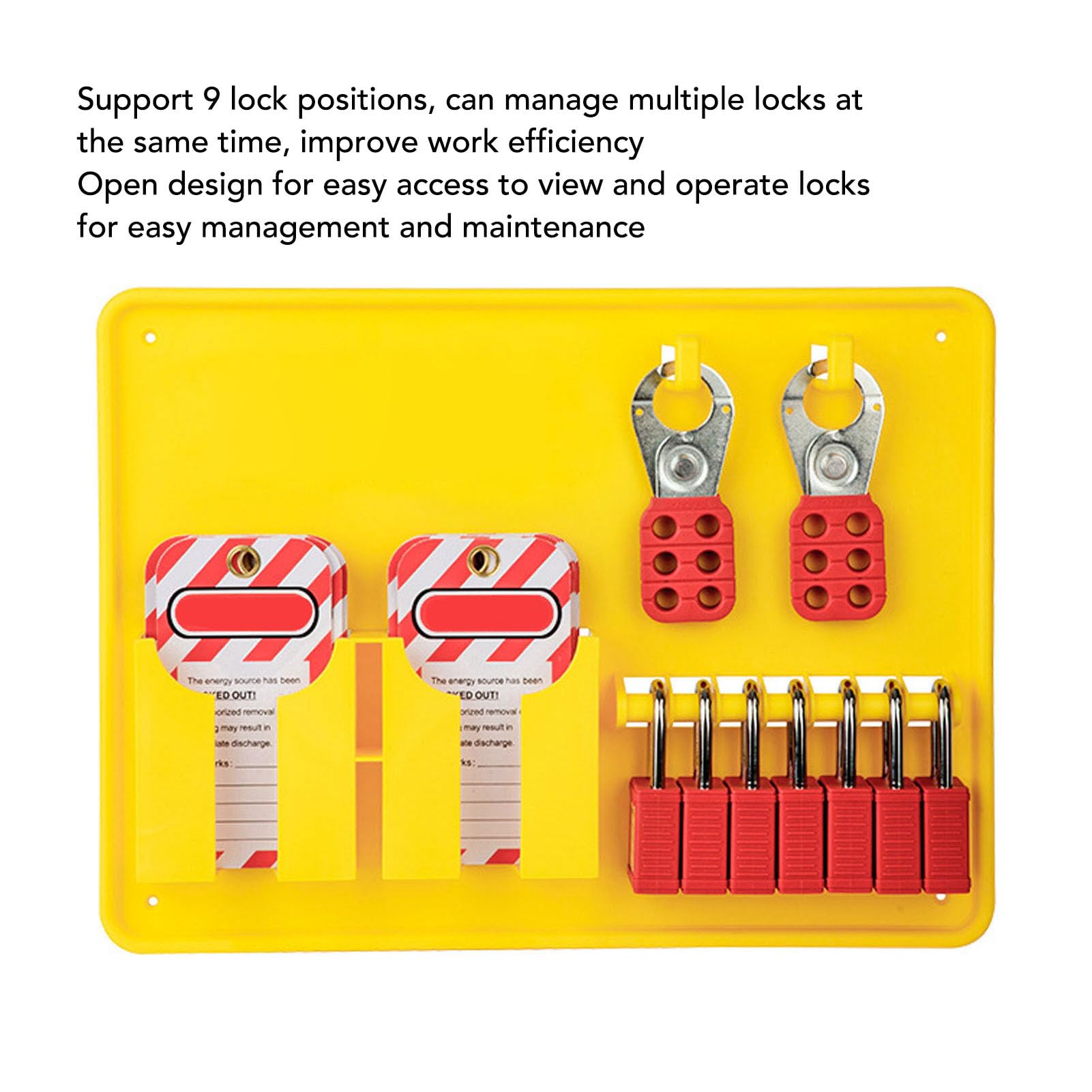 Lock Out Tag Out Kits Lockout Tagout Station - 9 Lock Locations Open ...