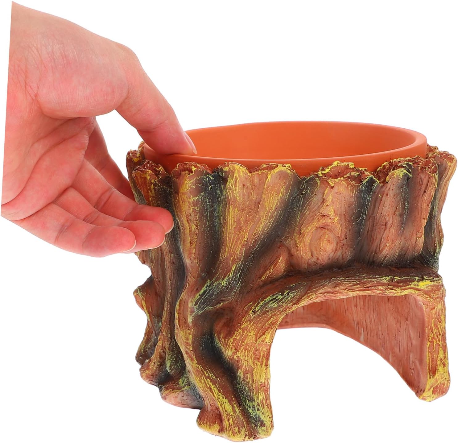 Toyvian Reptile Hide Cave for Small Reptiles Natural Decor for Leopard Gecko Lizard Snake Crabs Humid Hideout and Garden Decoration for Enhanced Habitat Comfort