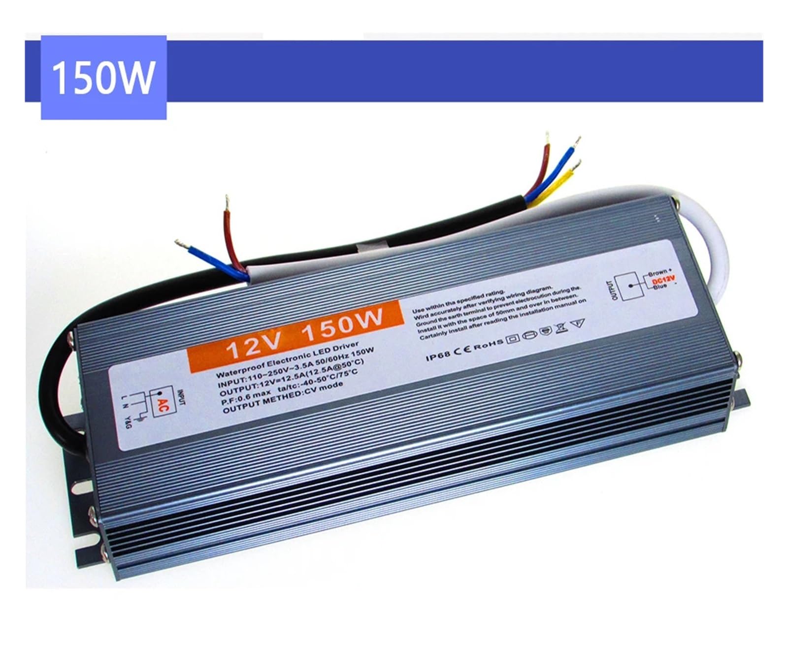 Transformateur 220V à 12V, alimentation 12 24 V, IP67 IP68, transformateur d'éclairage extérieur étanche 110V 220V à 12V(20W)
