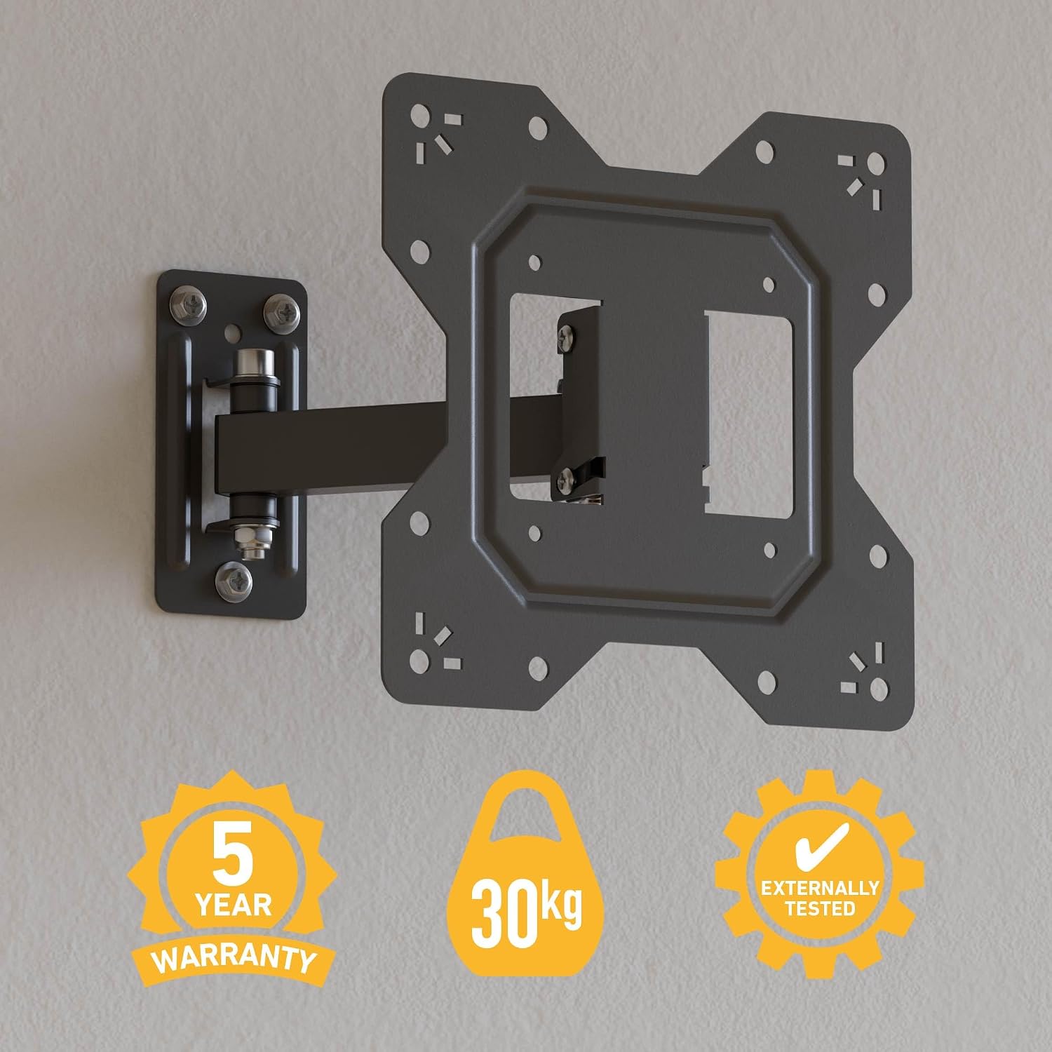D-Line TV Wall Bracket for 23-50 Inch TVs, Tilt, Turn and Extend, VESA 100x100mm - 200x200mm, Holds up to 66lbs image 5
