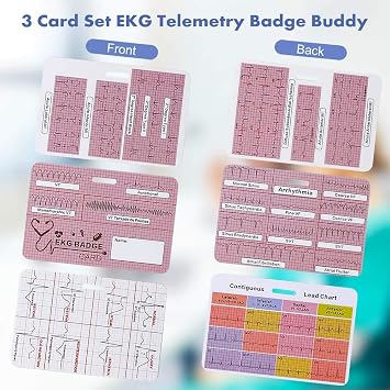 EKG Badge Card EKG Badge Buddy Paramedic Accessories RN ER Nurse Essentials