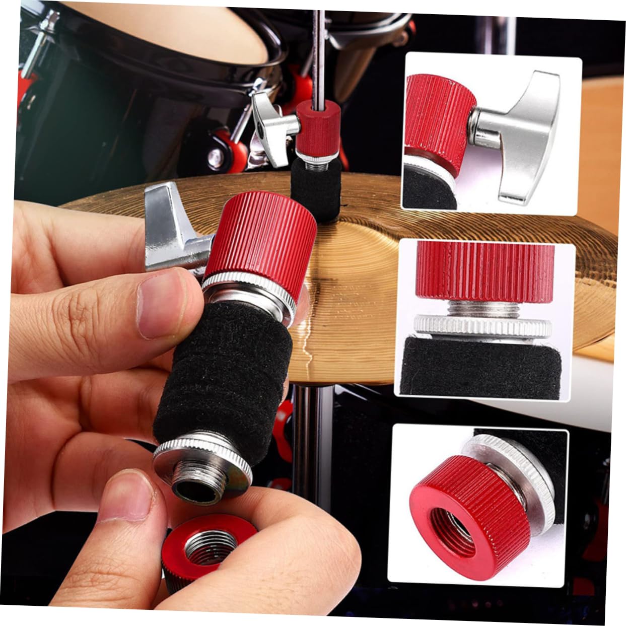 SUPVOX Drum Cymbal Clutch Eva Pads Drum Kit Pad Set Metal Washer Clutch Tube Set Supplies