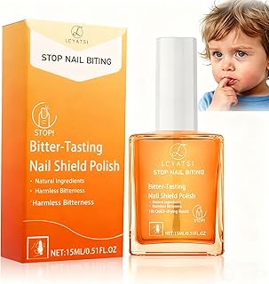 Nail Biting Treatment for Kids, Nail Biting Prevention,Thumb Sucking Deterrent, Bitter Nail Polish for kids & Adults,Quick Drying & Long lasting,Promote Healthy Nail Growth(0.5 fl oz)