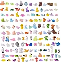 140 Pack Mini Animals Tiny Duck,Cow,Bee Figurines Bulk for Miniature Dollhouse Decor Accessories Garden Aquarium Potted Ornament Party DIY Charms Office Classroom Activity to Hide