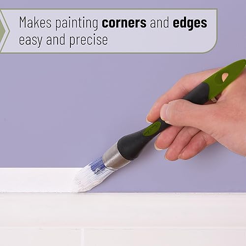 Miniatura 79 de Bates - Brocha de pintura para recortar, 0.75 pulgadas, mango ergonómico antideslizante, cerdas sintéticas, pinceles de corte para pintar, negro