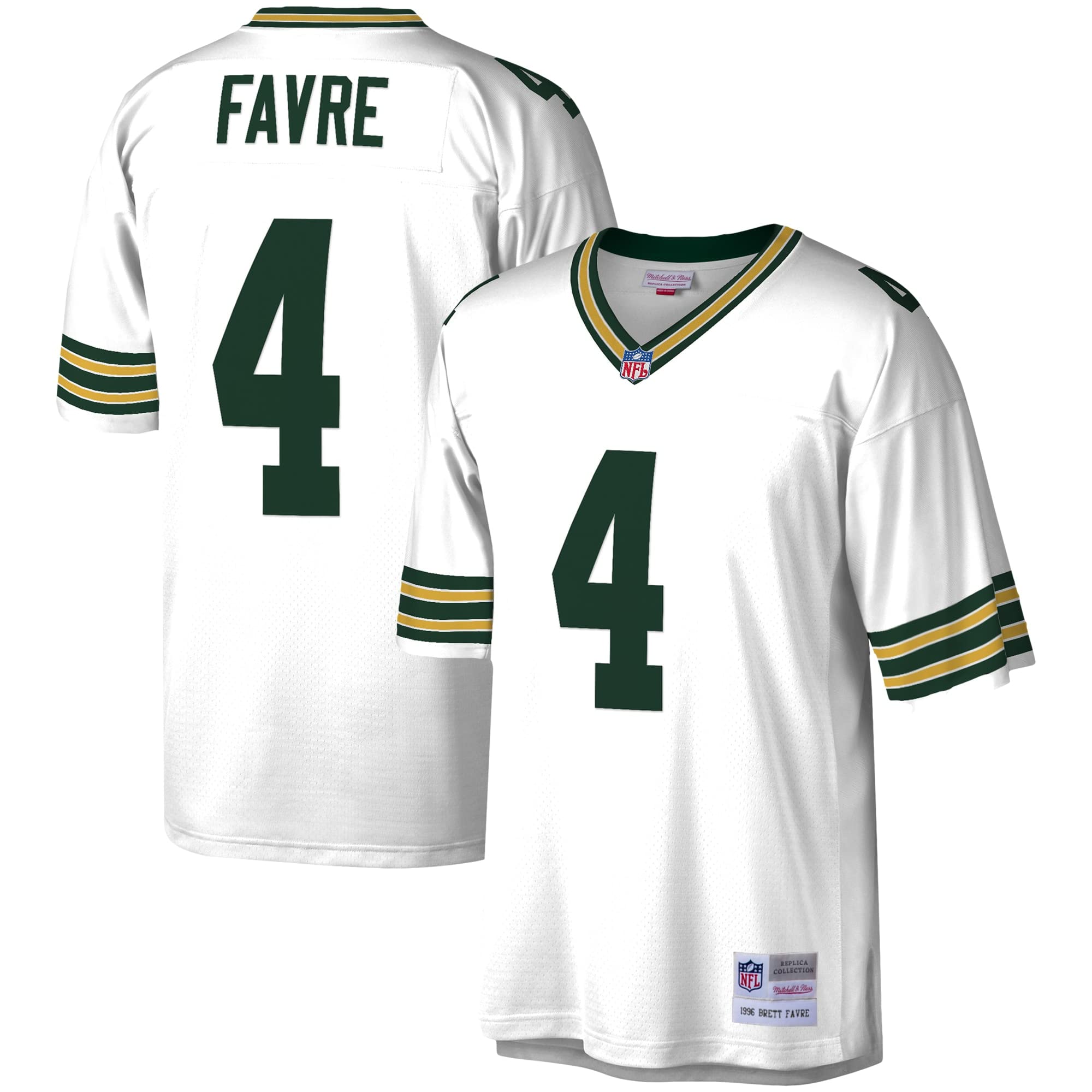 Maillot Packers B. Favre #4 Mitchell & Ness une finition premium