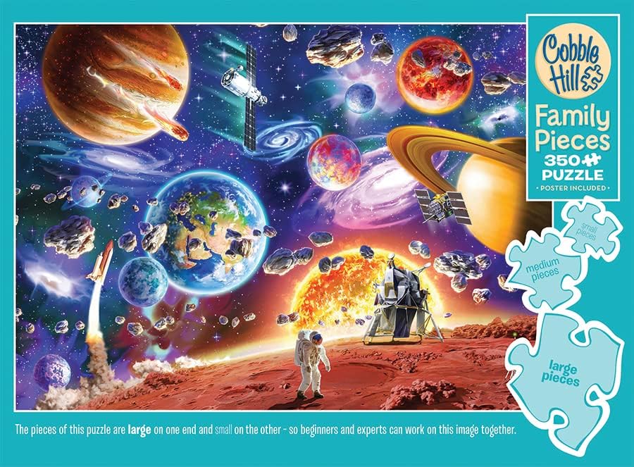 Cobble Hill Family Piece's 350 Puzzle - Space Travels - Sample Poster Included