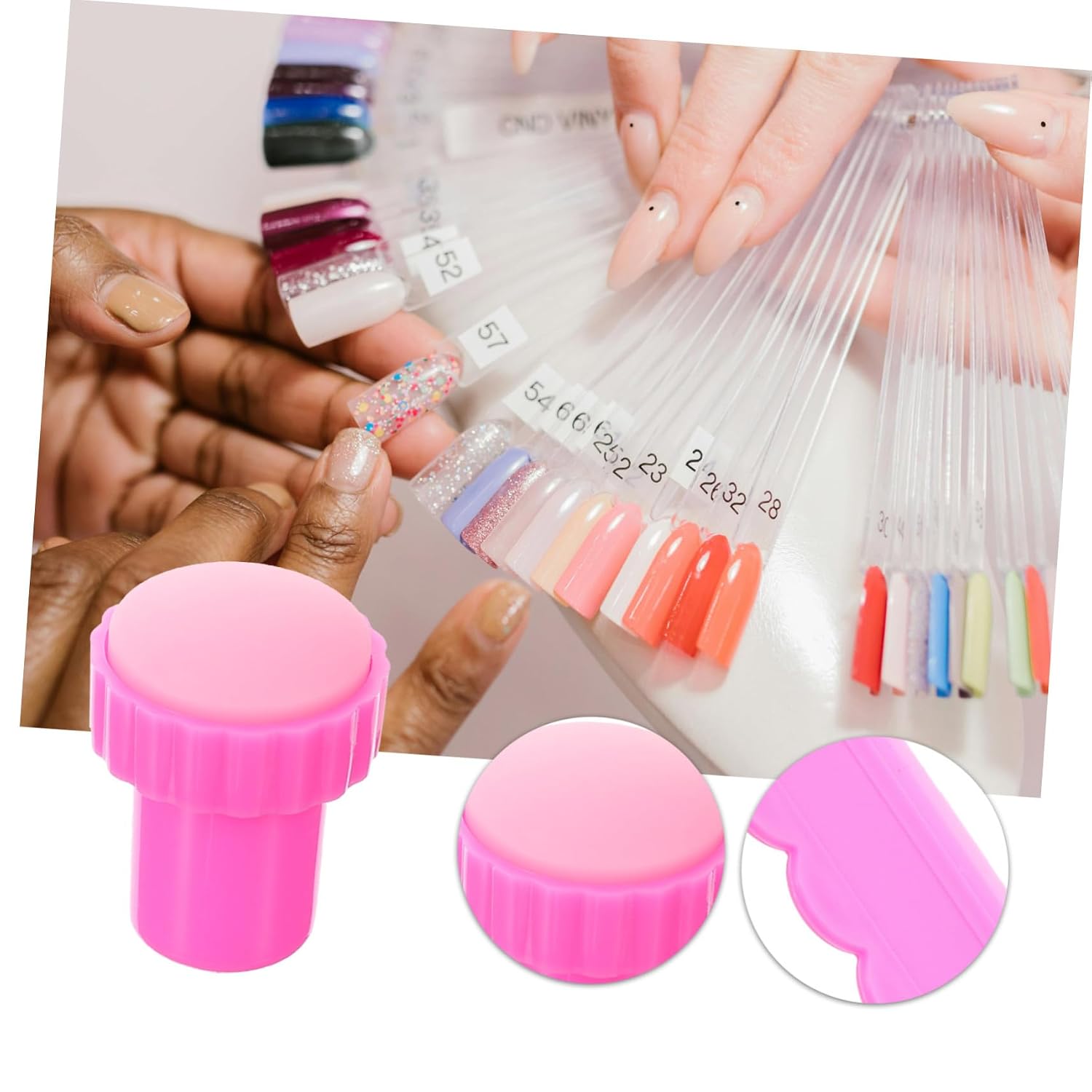4sets Nail Stamping Tool Set French Manicure Stamp Nail Art Stamper Kit Art Supplies
