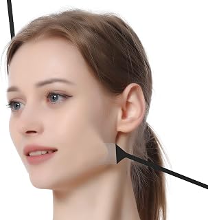 Face Lift Tape Invisible, Ultra-thin Invisible Face Lift Sticker Face Tape for Instant Face, Hiding Facial Neck Wrinkles V-face Tightening Lifting Saggy Skin Black 4 Bands 20 Tapes