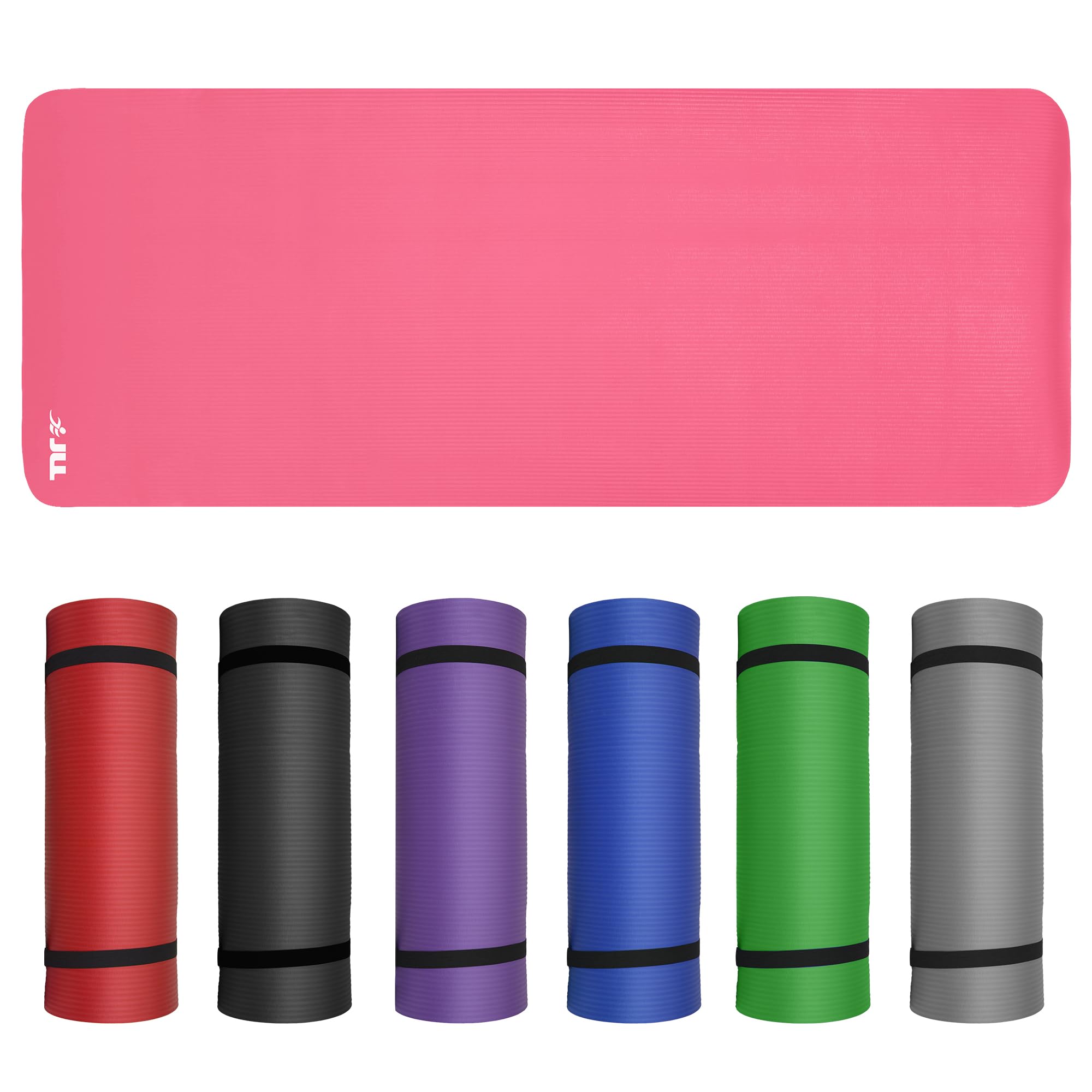 JLL Yoga Mat Extra Thick 15mm Non-Slip Pilates Workout Exercise Mat, Ideal Camping Mat(Pink) — image 1