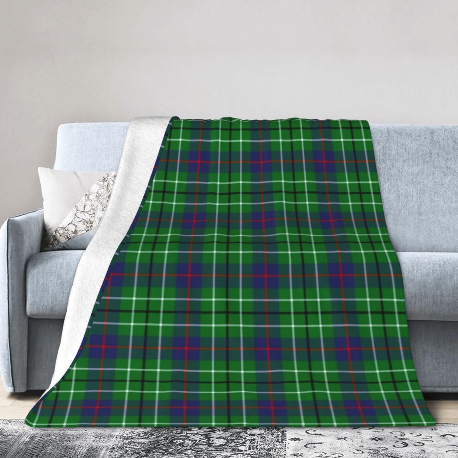 ERTDFXCV Scottish Clan Duncan Tartan Plaid Blanket 50"x40"