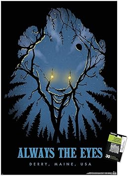 T-shirt Femme Welcome To Derry - Col V - Produit Officiel Warner Bros - Motif Always The Eyes