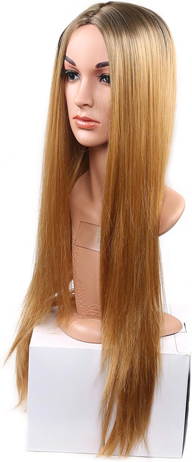 Women's Silky Harajuku Wig Cosplay Straight Remy Hair Long Gradient Colorful Wig