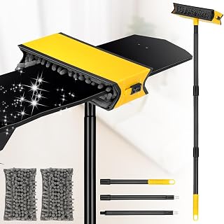 CLDREAM Ceiling Fan Cleaner Duster with Extension Pole 3Ft | Fan Blade Cleaner Cleaning Tool with Reusable Chenille Pads for High Ceiling Fan Blade Blinds Cobweb