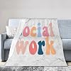Social Worker Fleece Blanket Super Soft and All Season Warm,Winter Thermal Blanket, Blanket for Sofas 40X30"