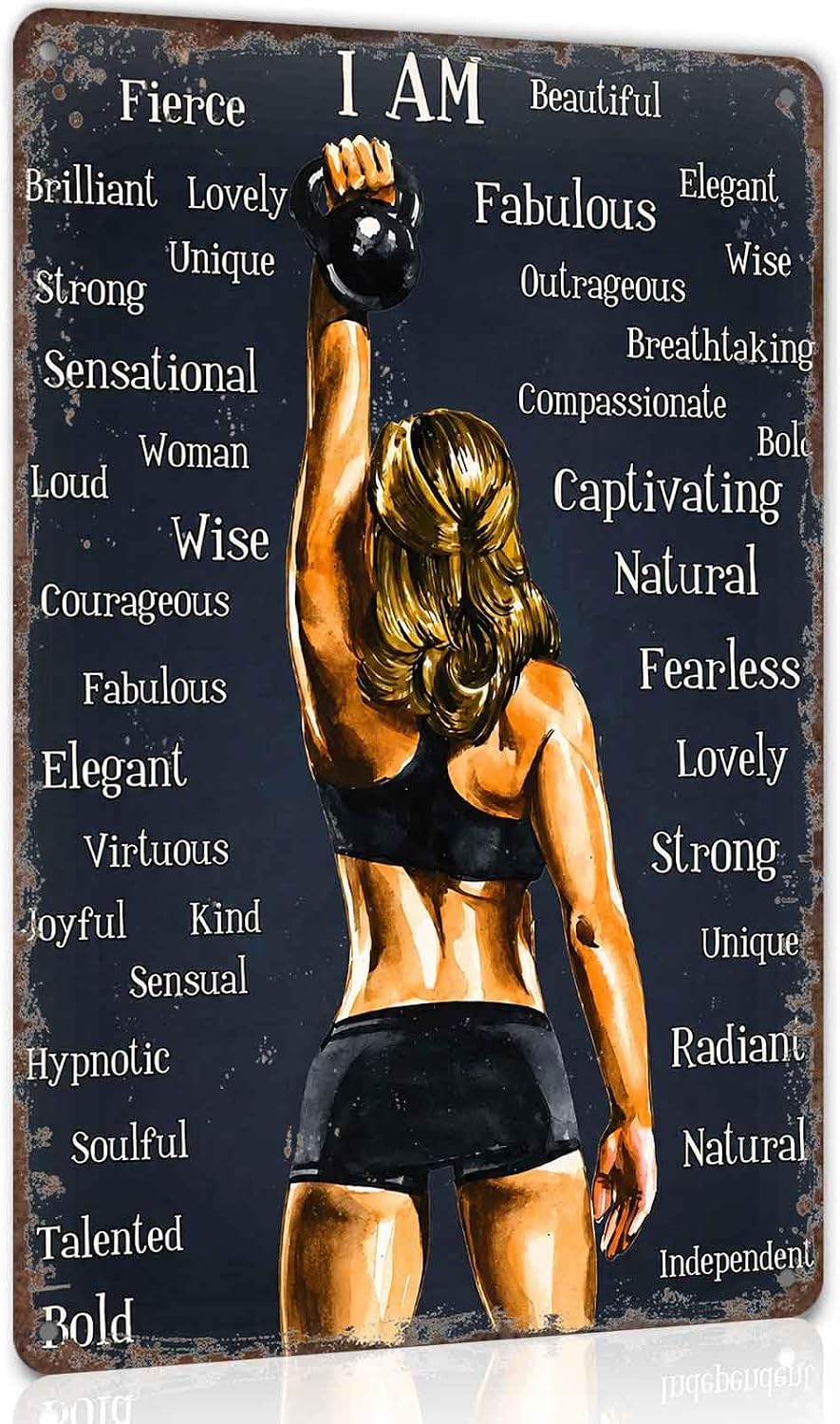 I Am Fierce Radiant Independent Inspirational Metal Sign 8 x 12 Inch