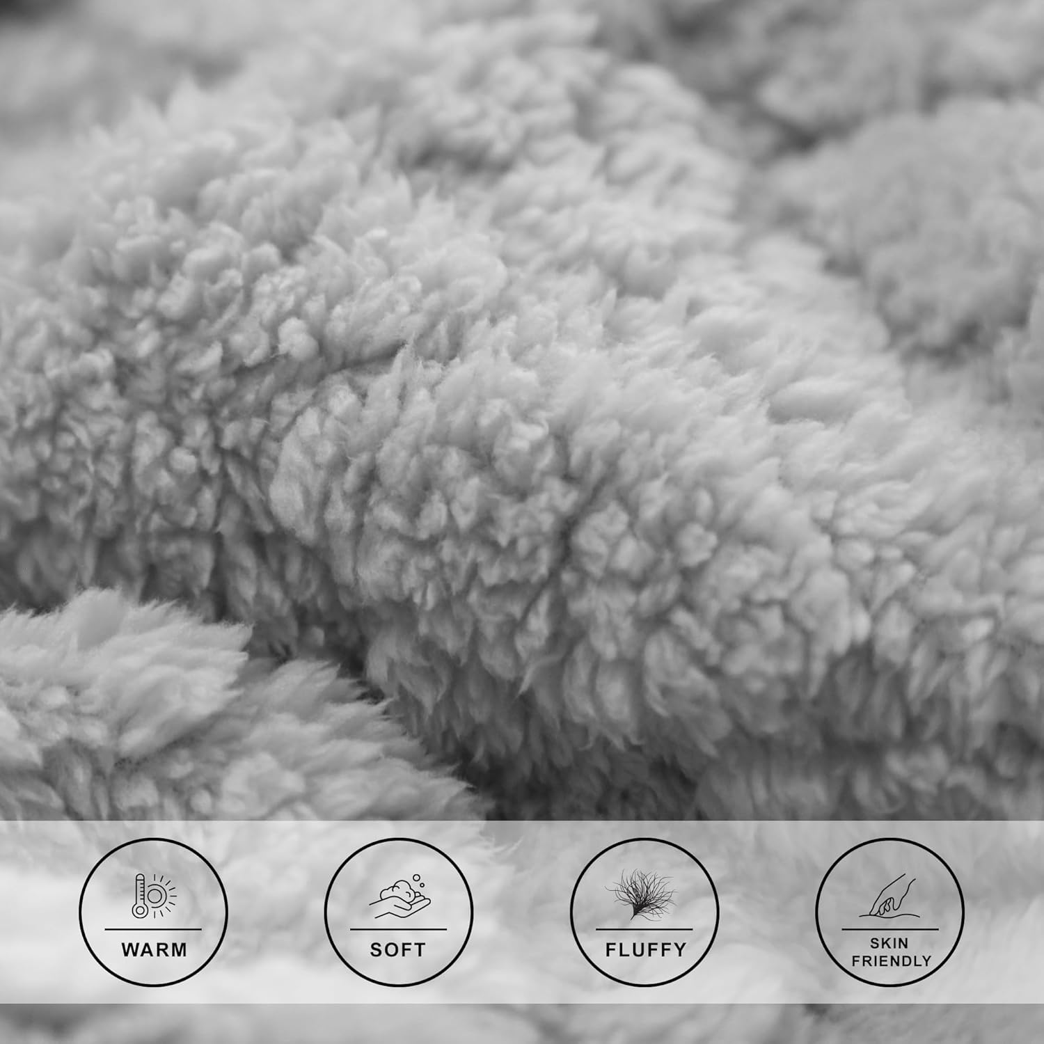 LYCY Plush Full-Length Hooded Robe for Women, Warm Winter Fleece Bathrobe with Pockets - Image 3