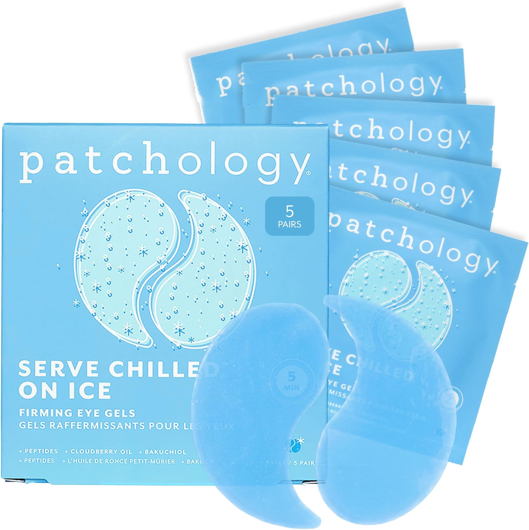 On Ice Cooling Blue Under Eye Patches For Puffy Eyes | 5 Pairs