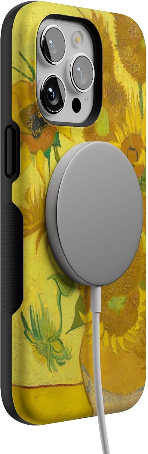 Casely iPhone 15 Pro Case | Van Gogh | Sunflowers Floral | Bold Protective Design | Compatible with MagSafe